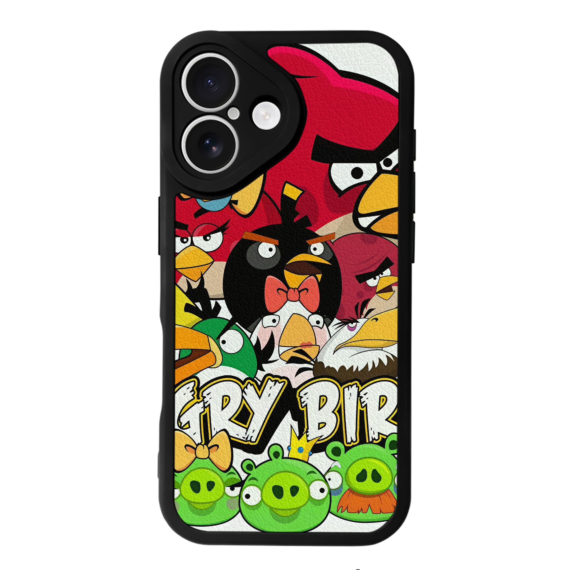 （画像用） Angry Birds アングリーバード 【iPhone 16シリーズ対応】シリコンスマホケース（レザー調） 材質：シリコン